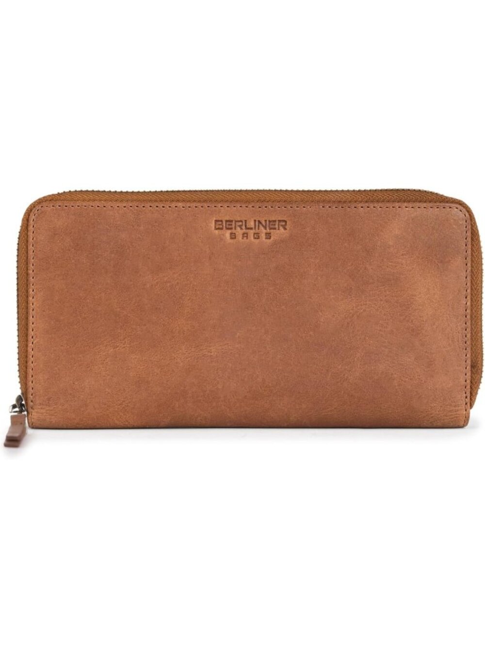 Genuine Leather Zip Wallet for Women, Stylish Brown Wallet with Gift Box